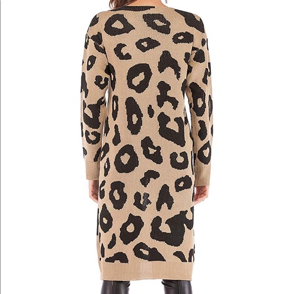 Boutique Leopard Print Open Front Cardigan - Picture 3 of 8
